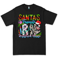 Black Santa's Favorite RN Registered Nurse Premium Tee - CowhideDigitalArt