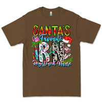 Cacao Santa's Favorite RN Registered Nurse Premium Tee - CowhideDigitalArt