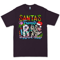 Plum Santa's Favorite RN Registered Nurse Premium Tee - CowhideDigitalArt