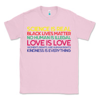 Bubblegum Pink Anti Trump Science is Real Black Lives Matter T shirt Classic Tee - artisFamous