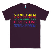 Plum Anti Trump Science is Real Black Lives Matter T shirt Classic Tee - artisFamous