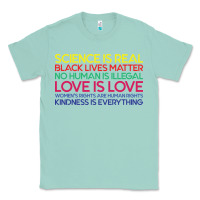 Seafoam Anti Trump Science is Real Black Lives Matter T shirt Classic Tee - artisFamous