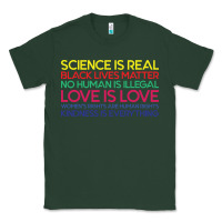 Sports Green Anti Trump Science is Real Black Lives Matter T shirt Classic Tee - artisFamous