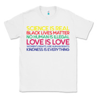 White Anti Trump Science is Real Black Lives Matter T shirt Classic Tee - artisFamous