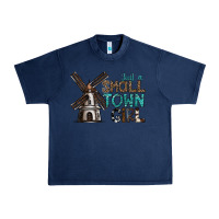 Navy just a small town girl Urban Heavy Tee - SublimationCraftShop