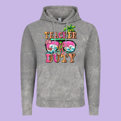 Teacher Off Duty Vintage Hoodie Designed By Adodesignshop