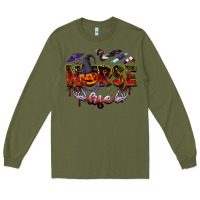Army Green halloween nurse life Long Sleeve Tee - BarkalooDesign