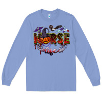 Colony Blue halloween nurse life Long Sleeve Tee - BarkalooDesign