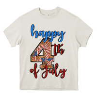 Cream happy 4th of july Heavy Core Tee - BundleAndBundleShop
