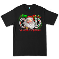 Black with god all things are possible santa Premium Tee - CowhideDigitalArt
