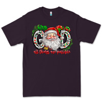 Plum with god all things are possible santa Premium Tee - CowhideDigitalArt