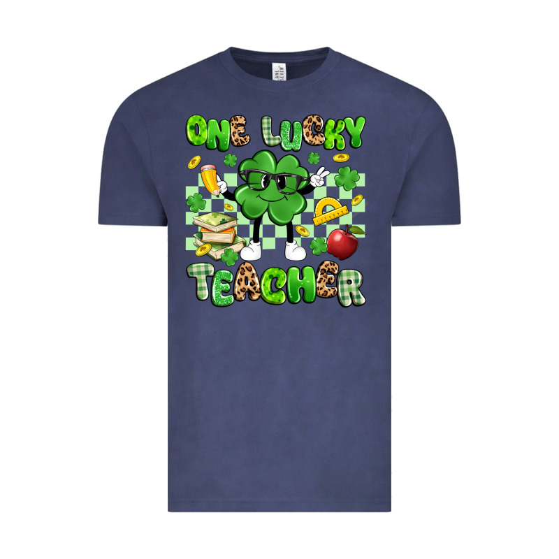 One Lucky Teacher Vintage Tee by Artiststas | Teevron