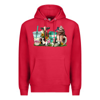 Cardinal cow coffee cups Premium Hoodie - AdoDesignShop