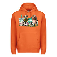 Carrot cow coffee cups Premium Hoodie - AdoDesignShop