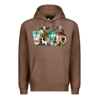 Chestnut cow coffee cups Premium Hoodie - AdoDesignShop