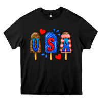 Black usa popsicles Heavy Core Tee - BundleAndBundleShop