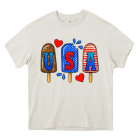 Cream usa popsicles Heavy Core Tee - BundleAndBundleShop