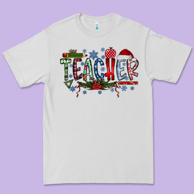 Teacher Christmas Premium Tee Designed By Cowhidedigitalart