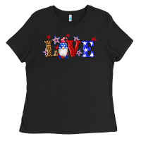American Flag Gnomes Love Ladies Tee | Teevron