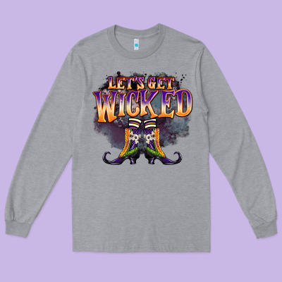 Lets Get Wıcked Long Sleeve Tee Designed By Barkaloodesign