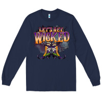 Navy lets get wıcked Long Sleeve Tee - BarkalooDesign