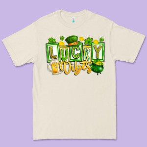 Lucky Vibes Premium Tee Designed By Cowhidedigitalart