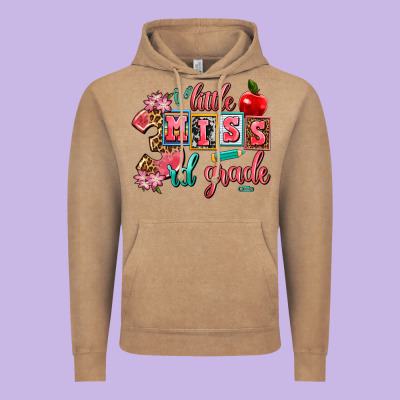 Little Miss 3rd Grade Vintage Hoodie Designed By Adodesignshop