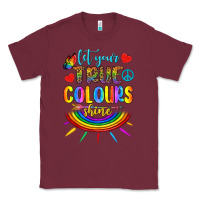 Burgundy Let Your True Colours Shine Classic Tee - BundleAndBundleShop