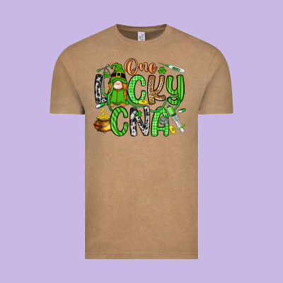One Lucky Cna Vintage Tee Designed By Artiststas