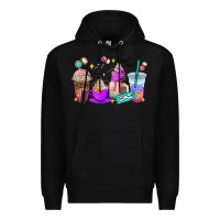 Black lash hustler coffee cups Premium Hoodie - AdoDesignShop