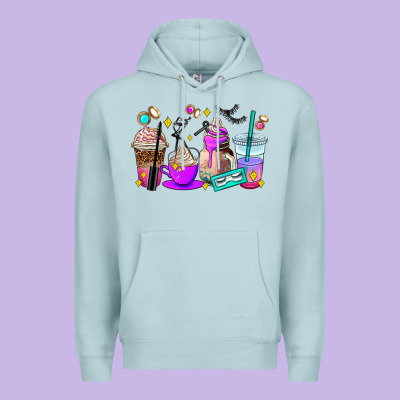 Lash Hustler Coffee Cups Premium Hoodie Designed By Adodesignshop