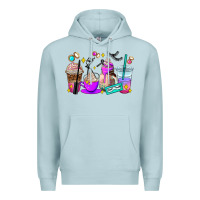 Blue Mist lash hustler coffee cups Premium Hoodie - AdoDesignShop