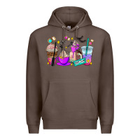 Coffee lash hustler coffee cups Premium Hoodie - AdoDesignShop