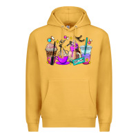 Mustard lash hustler coffee cups Premium Hoodie - AdoDesignShop