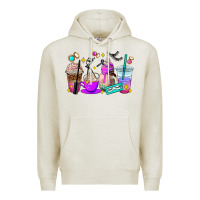 Oatmeal Heather lash hustler coffee cups Premium Hoodie - AdoDesignShop