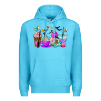 Ocean Blue lash hustler coffee cups Premium Hoodie - AdoDesignShop