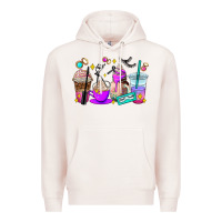 Pale Pink lash hustler coffee cups Premium Hoodie - AdoDesignShop