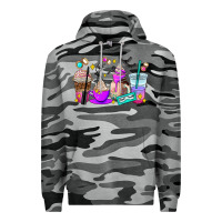 Slate Camo lash hustler coffee cups Premium Hoodie - AdoDesignShop
