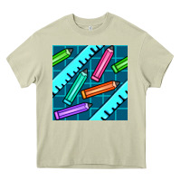 Mossy school pencil seamless pattern Heavy Core Tee - BundleAndBundleShop