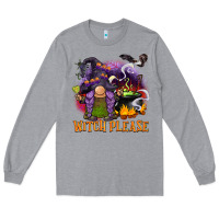 Heather Grey witch please Long Sleeve Tee - BarkalooDesign