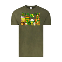 Vintage Olive st patrick's day coffee cups with gnome Vintage Tee - Artiststas