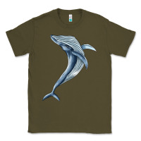 Army Green humpback whale jumping Classic Tee - BarkalooDesign