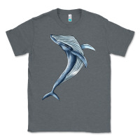 Charcoal Heather humpback whale jumping Classic Tee - BarkalooDesign