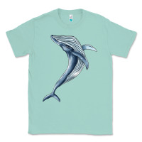 Seafoam humpback whale jumping Classic Tee - BarkalooDesign