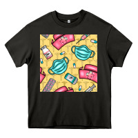Asphalt nurse medicine seamless pattern Heavy Core Tee - BundleAndBundleShop