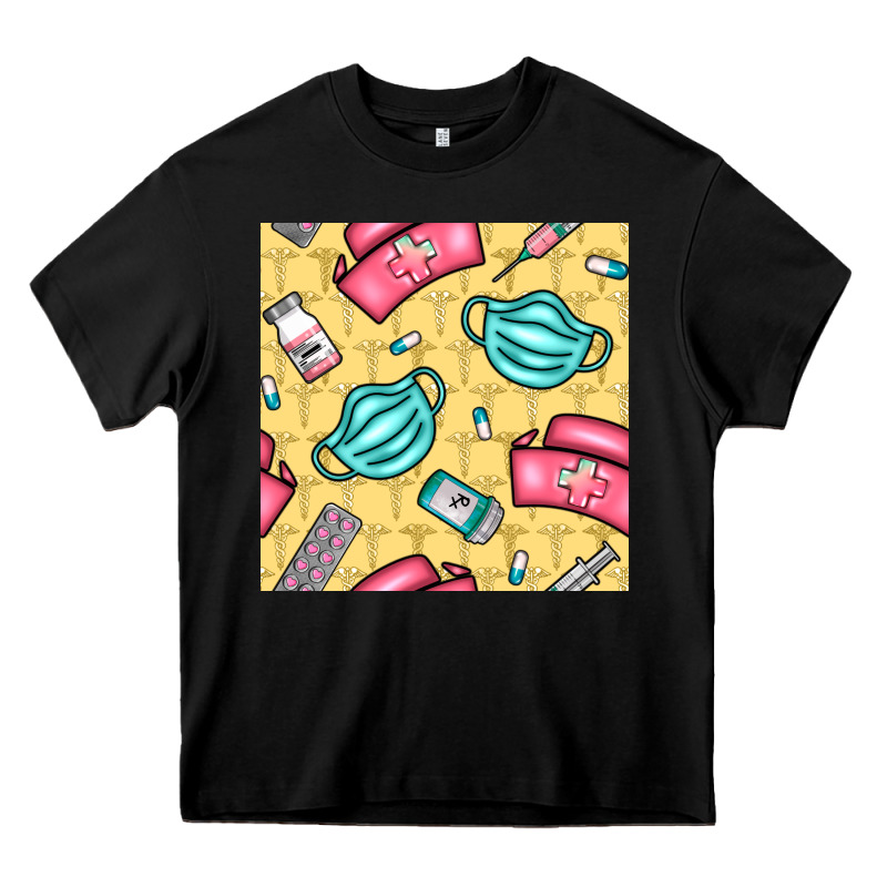 Nurse Medicine Seamless Pattern Heavy Core Tee by BundleAndBundleShop | Teevron