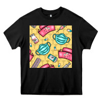 Black nurse medicine seamless pattern Heavy Core Tee - BundleAndBundleShop