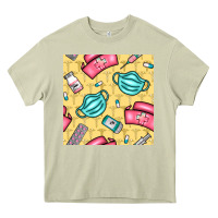 Mossy nurse medicine seamless pattern Heavy Core Tee - BundleAndBundleShop