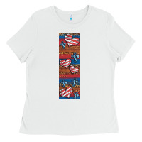 White usa flag and cross penwraps Ladies Tee - Artiststas