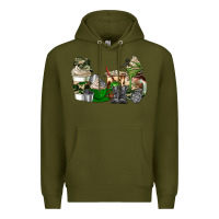 Army Green veteran coffee cups Premium Hoodie - AdoDesignShop
